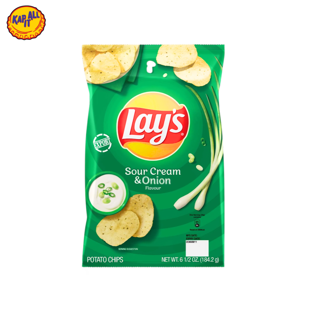 LAYS SOUR CREAM & ONION 184.2g
