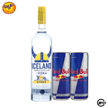 PAKET ICELAND VODKA CITRUS 700ml + 2 RED BULL 250ml