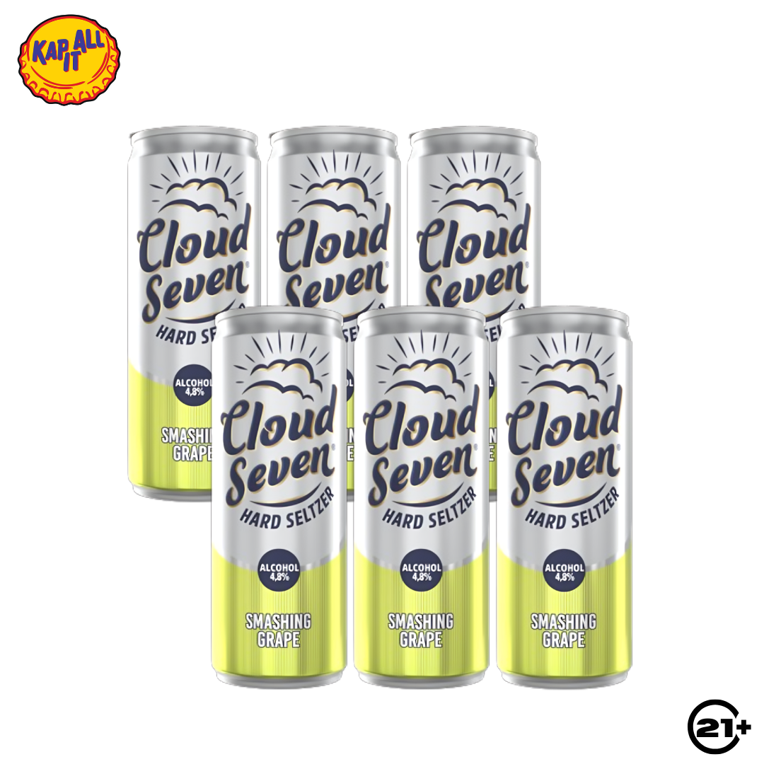 PAKET BEER CLOUD SEVEN SMASHING GRAPE CAN 350ml - 6 CAN