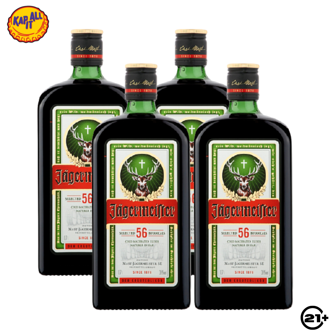 PAKET DOUBLE TWIN JAGERMEISTER GERMAN LIQUEUR 700ml - 4 BOTTLES
