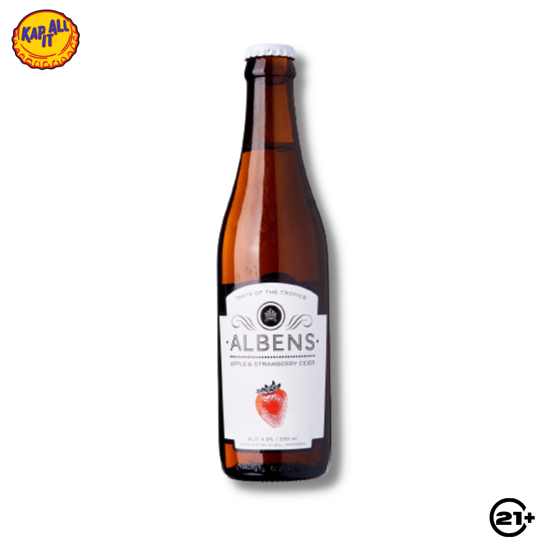 ALBENS STRAWBERRY APPLE CIDER PINT 330ml