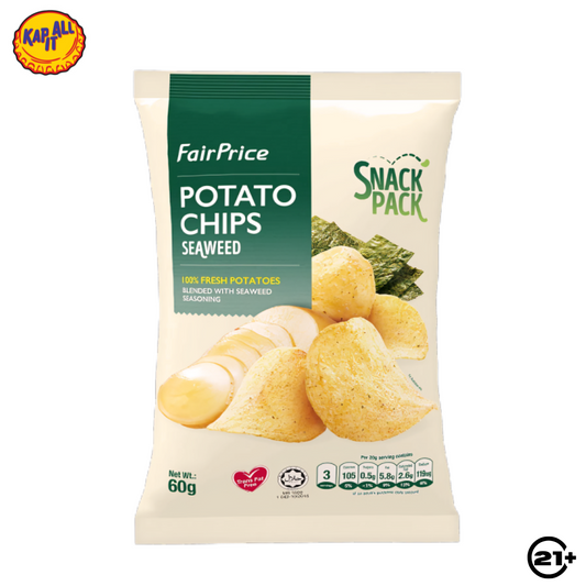 FAIRPRICE POTATO CHIPS SEAWEED SNACK PACK 60gr