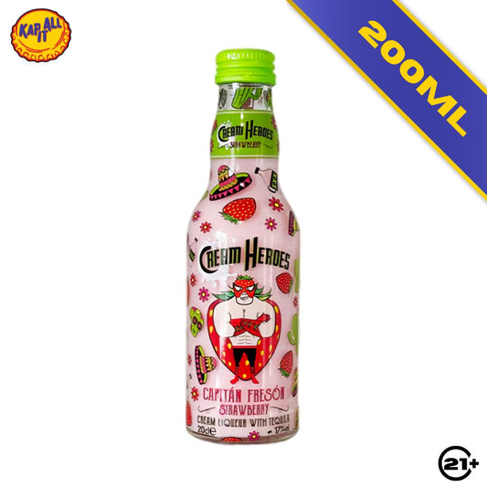 CREAM HEROES CAPITAN FRESON STRAWBERRY FLAVOR TEQUILA 200ml