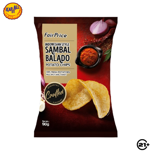 FAIRPRICE POTATO CHIPS INDONESIAN SAMBAL BALADO SNACK PACK 90gr