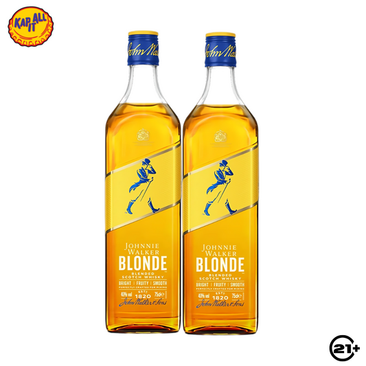 TWIN JOHNNIE WALKER BLONDE WHISKY 700ml - 2 BOTTLES